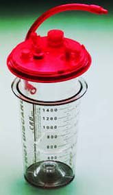 Liner Suction Canister Medi-Vac® CRD™ 1500 mL Shut-Off Valve / Locking Lid (1/EA 100/CS) by Cardinal  ID 65651-515